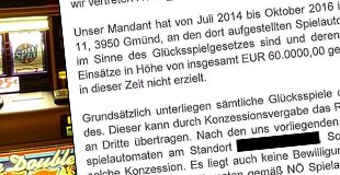 Die renommierte, seit vielen Jahren auch auf das Glücksspielgesetz spezialisierte Anwaltskanzlei Höhne, In der Maur und Partner (Mag. Georg Streit), haben die beiden Verantwortlichen abgemahnt und eine kurze Frist zur Zahlung gesetzt. © Spieler-Info