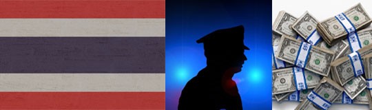 © Bilder Kaufdex, Gerd Altmann und Barta IV / Pixabay (Ausschnitte) Thailand-Schmiergeld-Polizei-Glücksspielbande