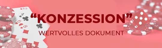 Konzession wertvolles Dokument